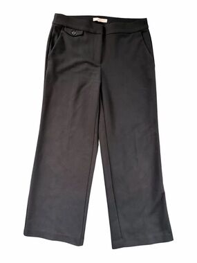 LOFT Black Wide Leg Career Dress Pants Women’s 8P Petite High Rise Trouser